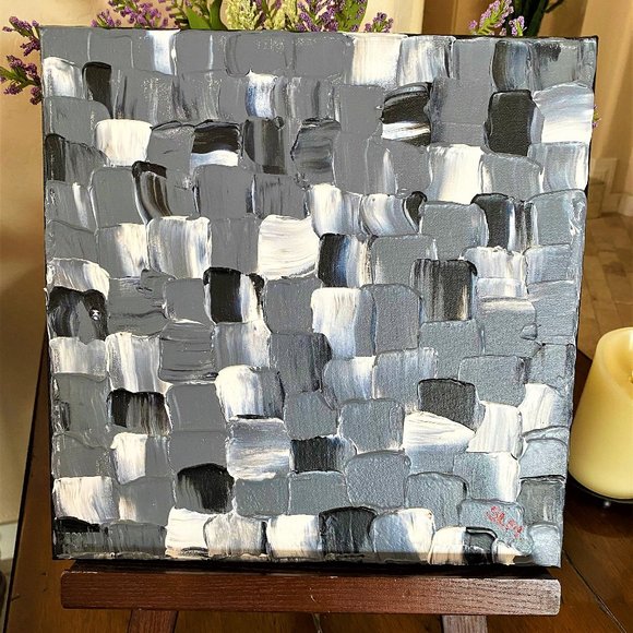 Original Art-Acrylic Textured Painting-Abstract - Picture 1 of 7